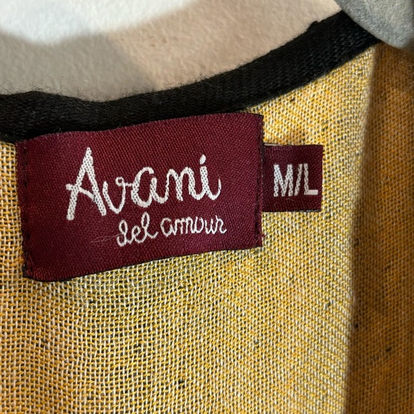 AVANI DEL AMOUR Sz  M/L Bohemian Unlined Colourful Fringed Open Front Kimono - Picture 2 of 8